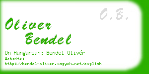 oliver bendel business card
